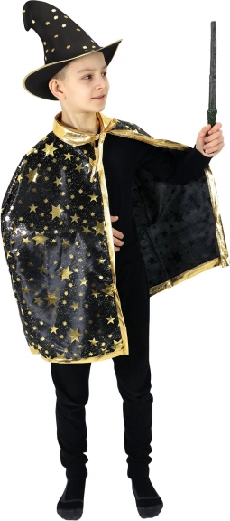 Dětský kouzelnický plášť s hvězdami