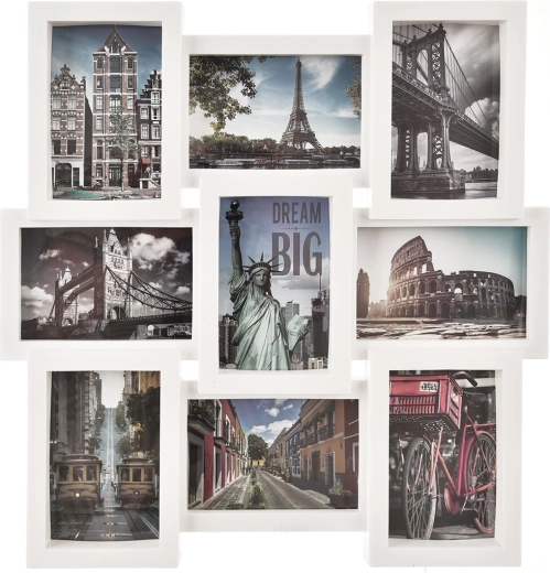Fotorám na 9 fotografií bílý