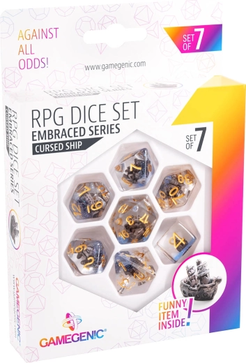Gamegenic vícestěnné RPG kostky Embraced Series Cursed Ship – sada 7 ks