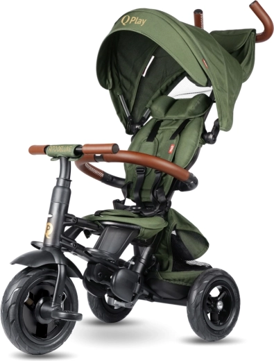 Qplay tříkolka Rito deluxe rubber olive
