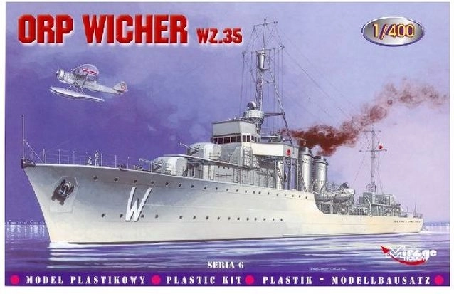 Mirage hobby stavebnice okrętorec ORP Wicher 1:400