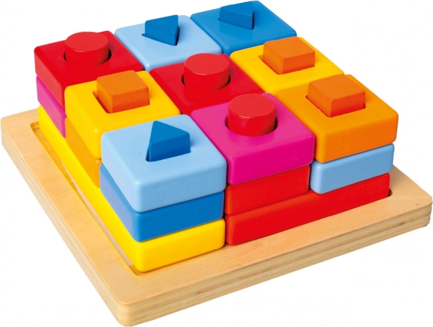 Bino vkládací tvary na desce barevné