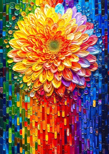 Enjoy puzzle Květinová mozaika 1000 dílků