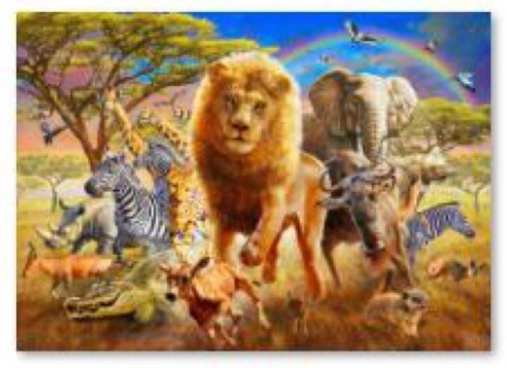 Diamantové malování – zvířata Afriky 40 × 30 cm