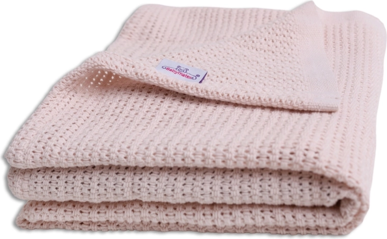 Babymatex úpletová bavlněná deka Lili 75 × 100 cm starorůžová (pudrová)