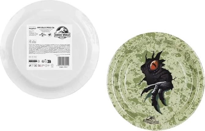 Jurassic World papírové párty talířky 18 cm (6 ks)