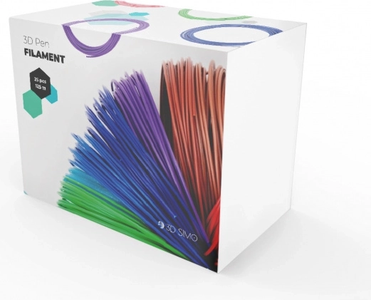 Filamenty ABS a PLA pro 3D pero a 3D tisk – mix 25 barev, 125 m, 1,75 mm