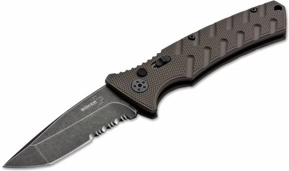Automatický nůž BÖKER PLUS Strike Tanto Coyote, stonewash, hnědý
