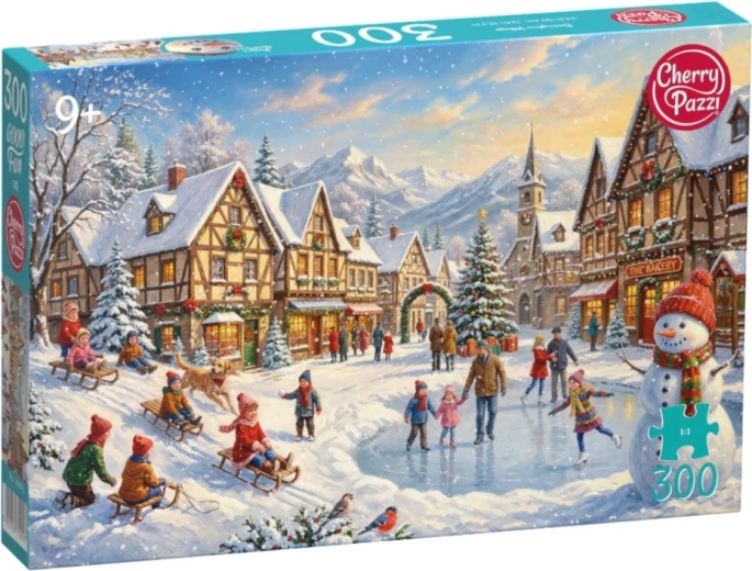 Cherry Pazzi puzzle zasněžená vesnička 300 dílků
