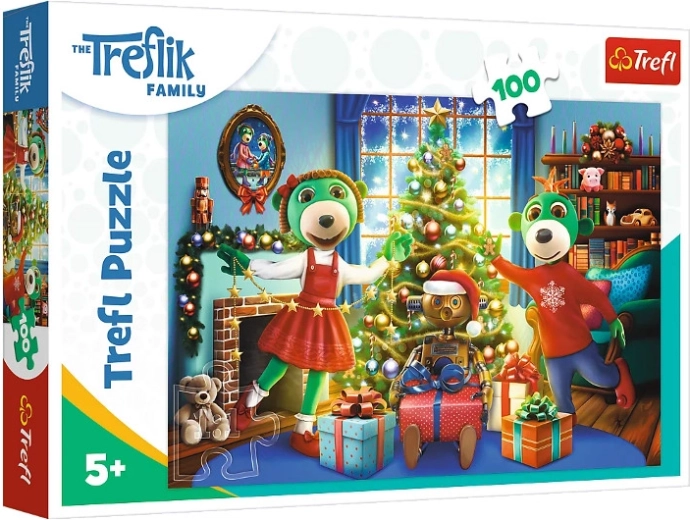 Trefl Zimní treflíci vánoční puzzle 100 dílků