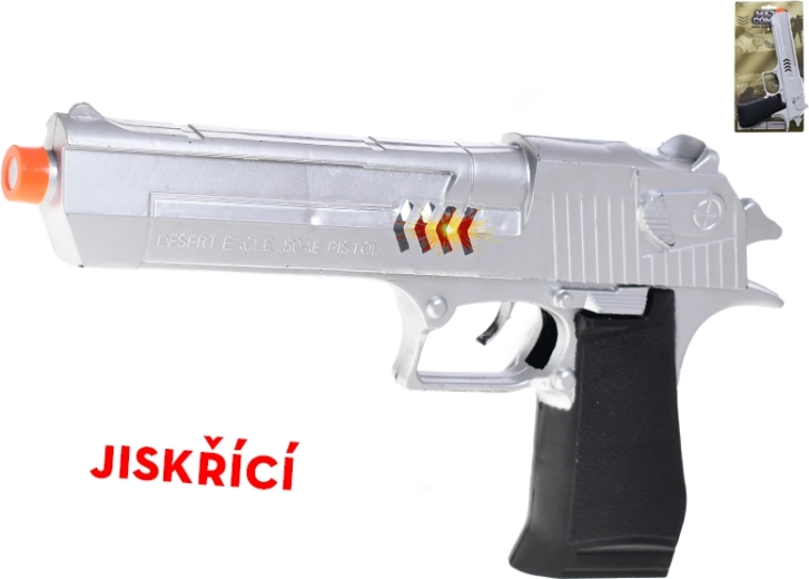 Jiskřící setrvačníková pistole pro děti 26 cm