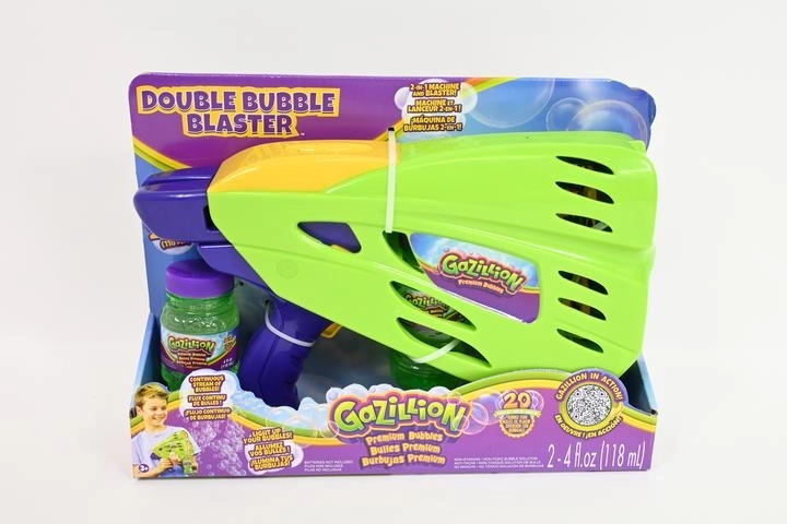 Gazillion double bubble blaster 2v1 stroj na bubliny s led světly