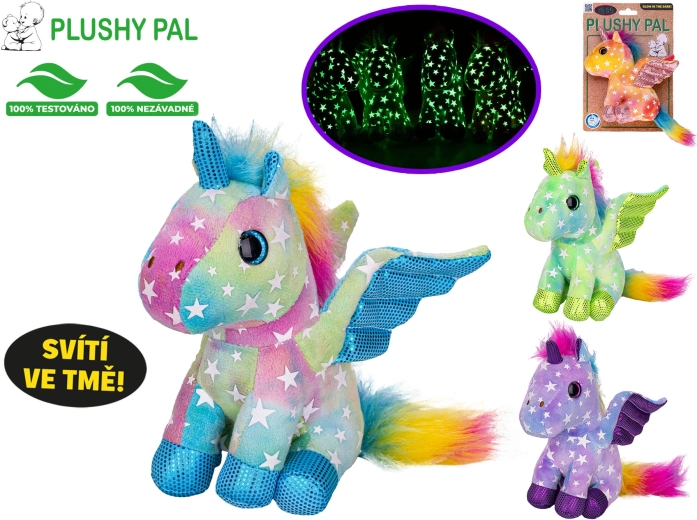 Plyšový jednorožec Plushy Pal 15 cm se svítícími křídly