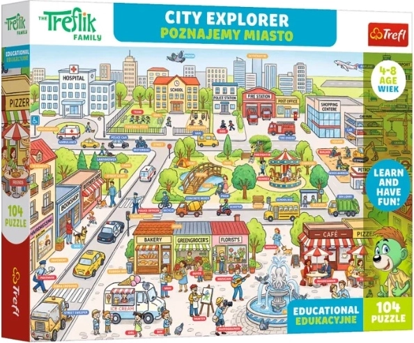Edu puzzle 104 dílků Poznajemy miasto