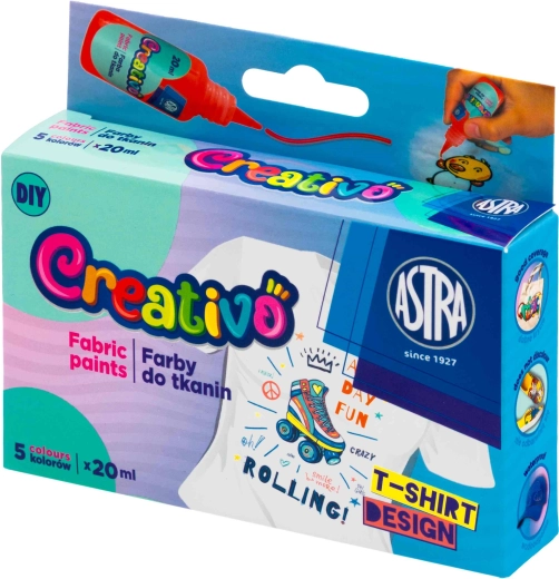 Barvy na textil ASTRA CREATIVO 5×20 ml