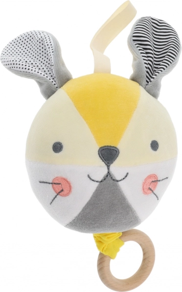 Melodický míček králíček PETIT COLLAGE z organické bavlny