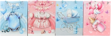 Dárková papírová taška k narození miminka 18 × 23 × 10 cm