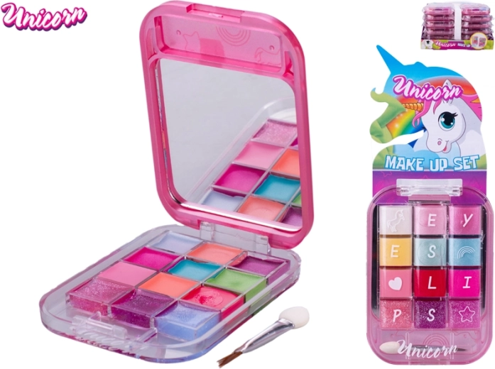 Dětská make-up paletka Unicorn – lesky na rty a oční stíny