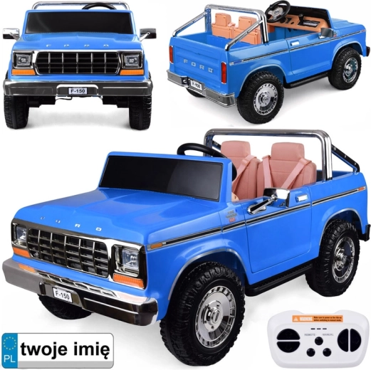 Elektrické autíčko pro děti FORD Bronco Pickup pro dva – modrá