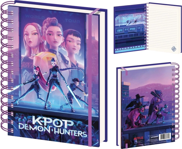 Spirálový zápisník A5 K-pop Demon Hunters