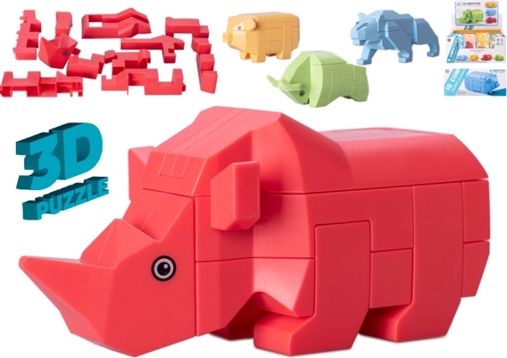 3D puzzle zvířátka – vzdělávací stavebnice pro děti od 6 let