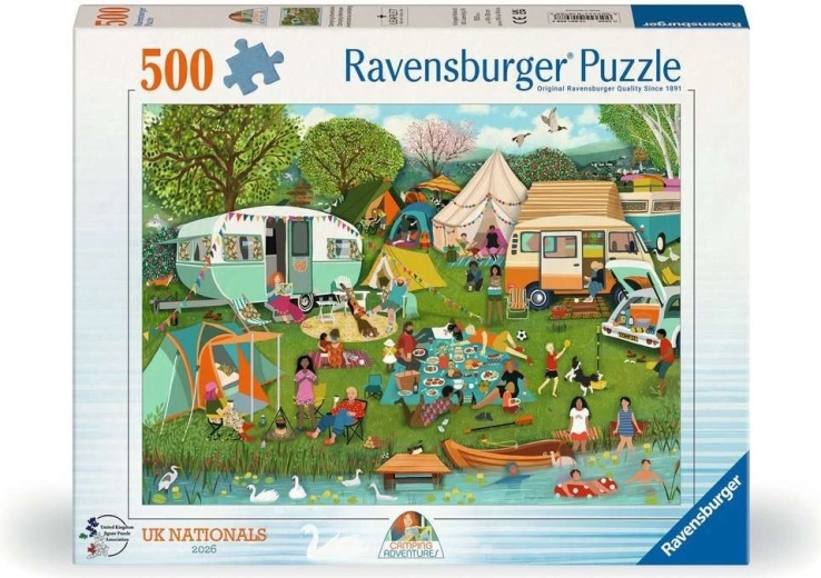 Ravensburger puzzle Dobrodružství v kempu 500 dílků