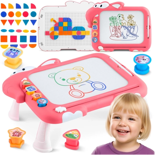 Magnetická kreslicí tabule a tangramový stolek pro děti 3v1 RICOKIDS