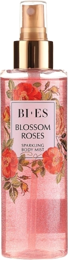 Tělový sprej s třpytkami BI-ES Blossom Roses 200 ml