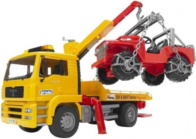 Bruder odtahový vůz MAN a terénní Jeep