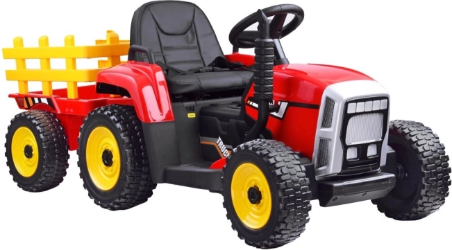 Elektrický traktor s přívěsem a dálkovým ovládáním – Zelená