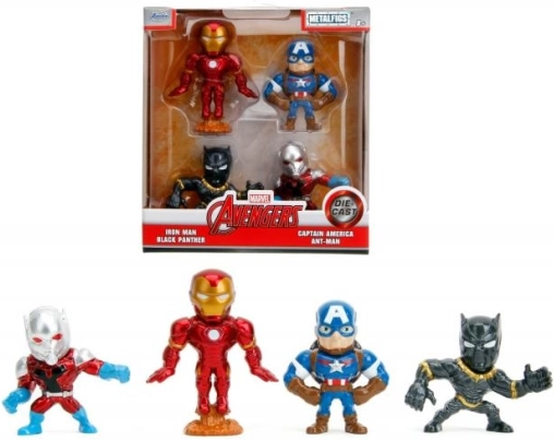 Sada kovových figurek MARVEL AVENGERS 6 cm – 4 ks