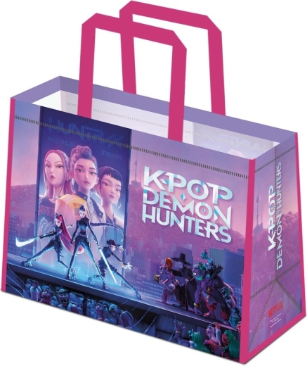 Eco taška K-pop Demon Hunters s růžovými uchy