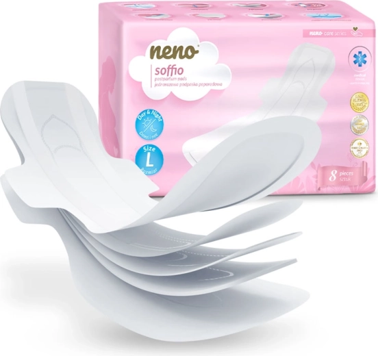 Neno poporodní vložky s křidélky Soffio, 8 ks