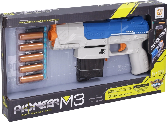 Puška Pioneer M3 s pěnovými náboji a patronami - 1 kus