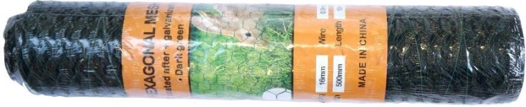 Králičí pletivo pozinkované 13 mm, drát 0,9 mm, výška 50 cm, balení 10 m