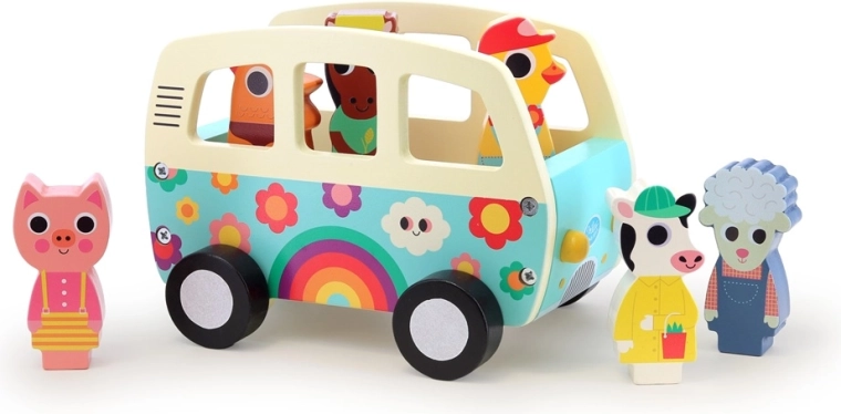 Vilac dřevěné auto se zvuky zvířat farma – Ingela P. Arrhenius
