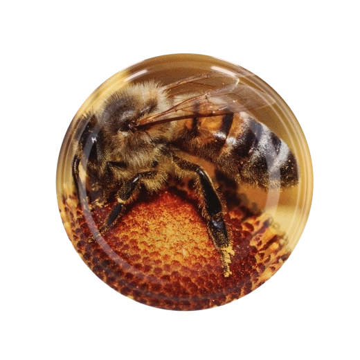 Sada víček 82 mm s motivem včely a medu, 10 ks