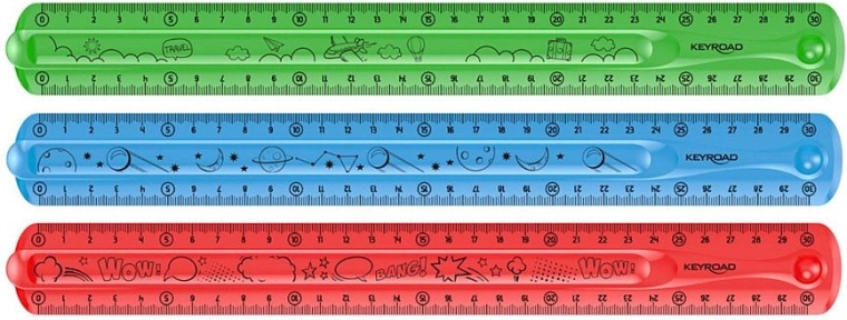 Ohebné pravítko KEYROAD Flexi 30 cm, transparentní