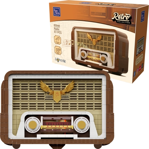 Pantasy Retro Collection retro lampové rádio – stavebnice s LED podsvícením
