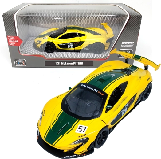 Kovový model auta McLaren P1 GTR 1:31 se světly a zvuky