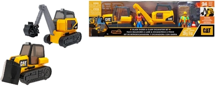 CAT stavební vozidla s figurkami a příslušenstvím - 2 ks