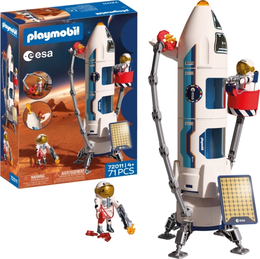 Playmobil ESA výzkumná raketa na Mars s astronauty a doplňky, 71 dílů