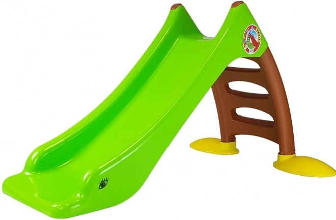 Zahradní dětská skluzavka se žebříkem zeleno-hnědá