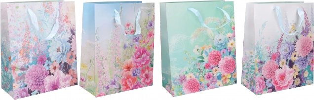 Dárková taška L, 40 × 30 × 12 cm – mix celoročních motivů