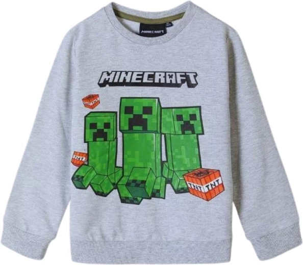 Šedá mikina Minecraft – Velikost: 116