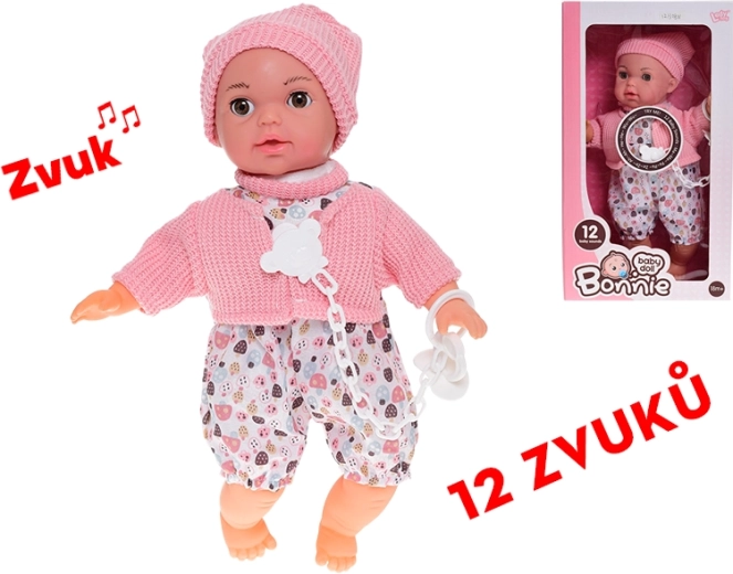 Interaktivní panenka 30 cm s mrkacíma očima a zvuky