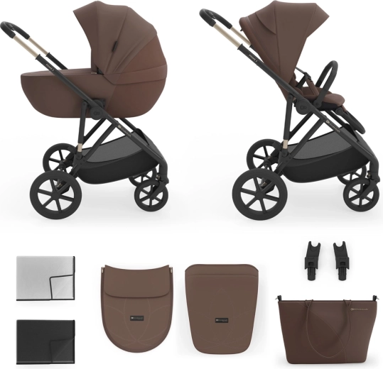 Kinderkraft kombinovaný kočárek 2v1 Prime 3 velvet mocca