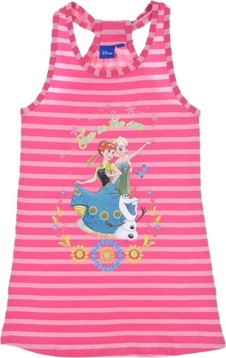 Šaty Disney Frozen malinové s proužkem – Velikost: 104