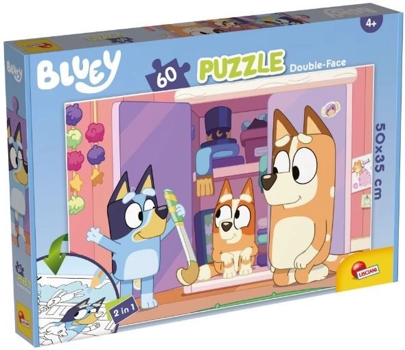Oboustranné puzzle 60 dílků Bluey
