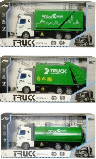 Autíčko popelářský vůz s kontejnerem, tah na zpětný chod